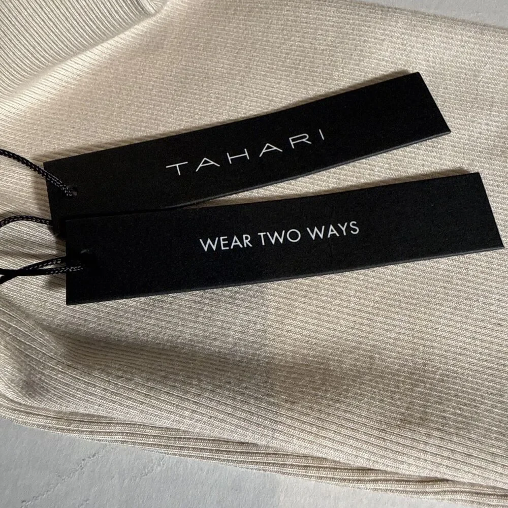 Tahari Long Sleeve Top Shirt  White Large NWT 